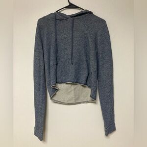 Hollister Navy Blue Cropped Hoodie